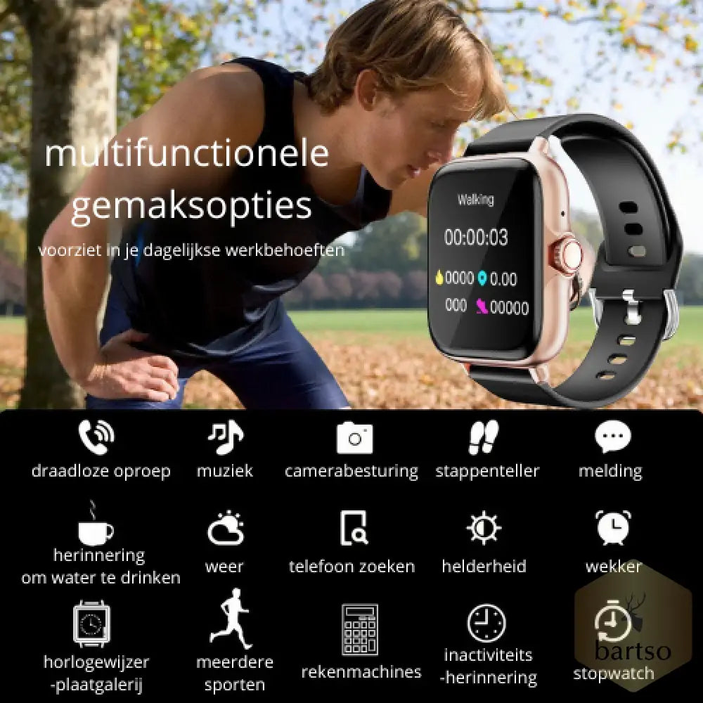 Bartso Smartwatch – De Betaalbare Premium Keuze voor Android & iPhone
