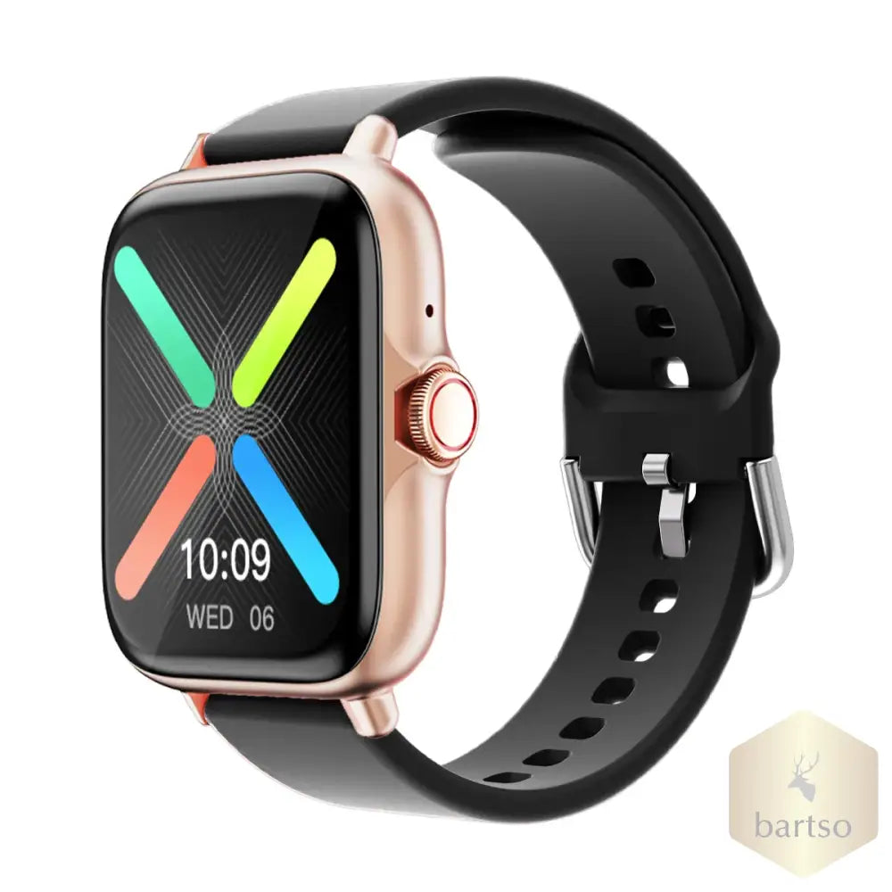 Bartso Smartwatch – De Betaalbare Premium Keuze voor Android & iPhone Goud Zwart