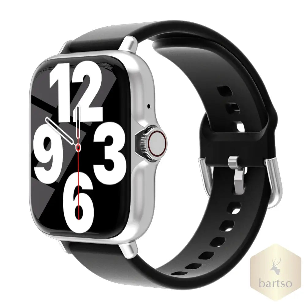 Bartso Smartwatch – De Betaalbare Premium Keuze voor Android & iPhone Zilver Zwart