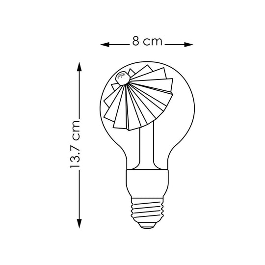 Home Sweet Home LED lamp Umbrella zilver G80 E27 3W 220Lm 2700K