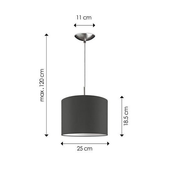 Home Sweet Home hanglamp Tube Deluxe, E27, antraciet, 25cm