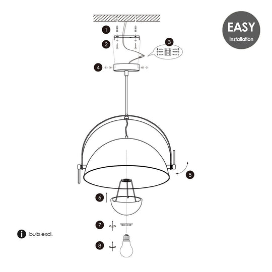 Home Sweet Home Hanglamp Fabriq Bow - Wit - 50x50x148cm