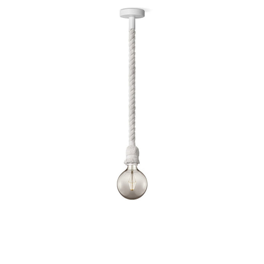 Home Sweet Home hanglamp wit Leonardo - G95 - dimbaar E27 rook