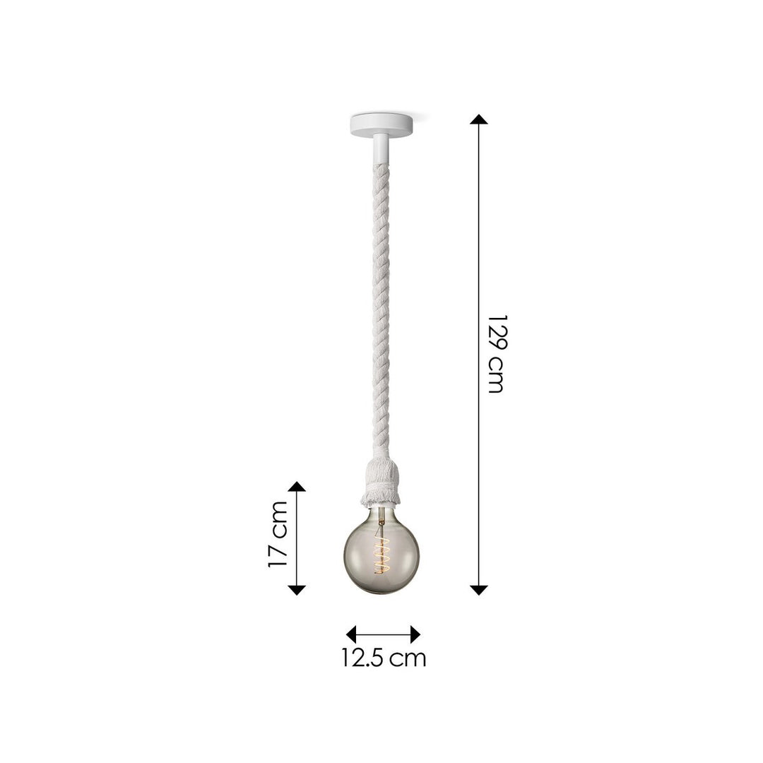 Home Sweet Home hanglamp wit Leonardo Spiraal G125 - dimbaar E27 rook