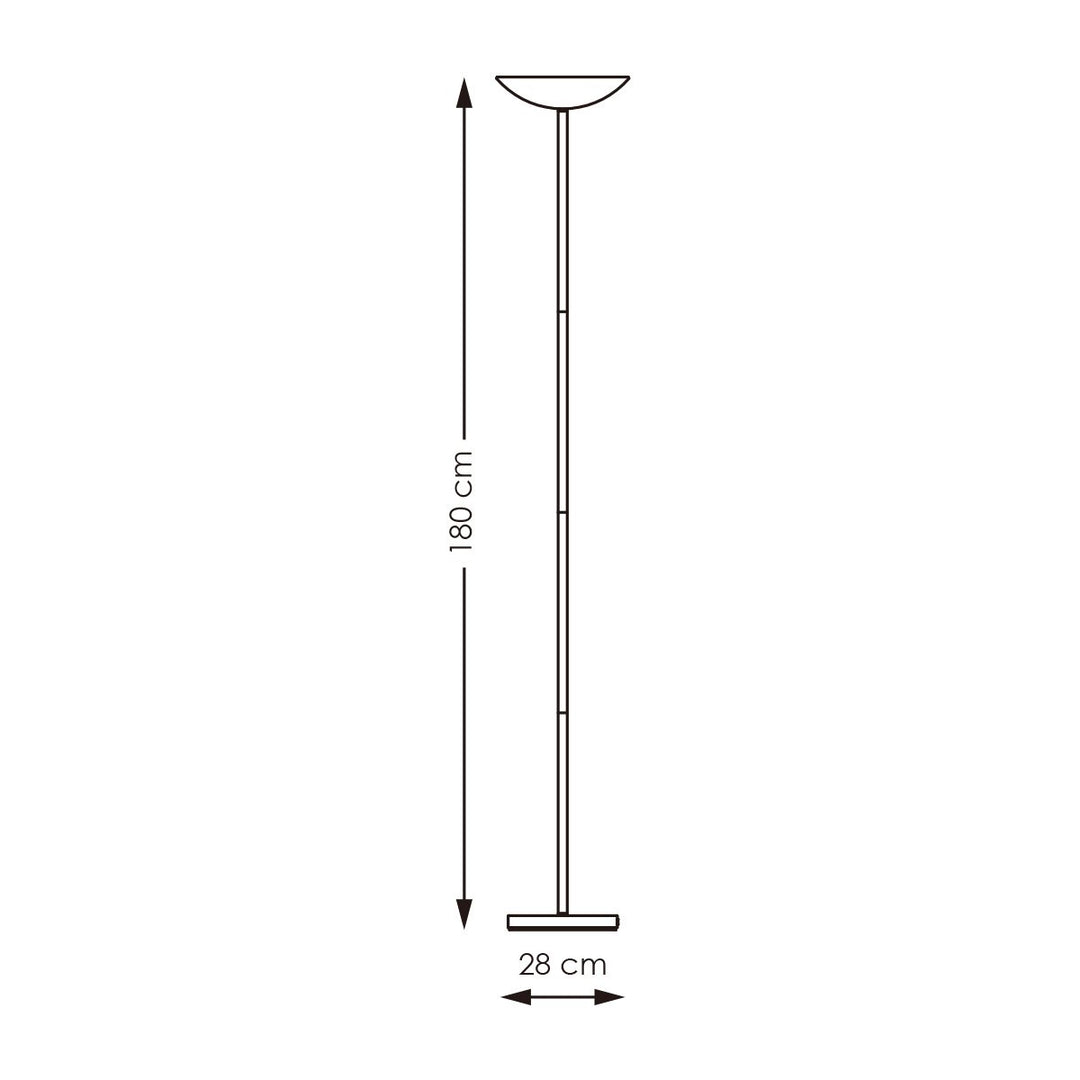 Home Sweet Home Easy 180 LED Vloerlamp - Modern Geborsteld staal