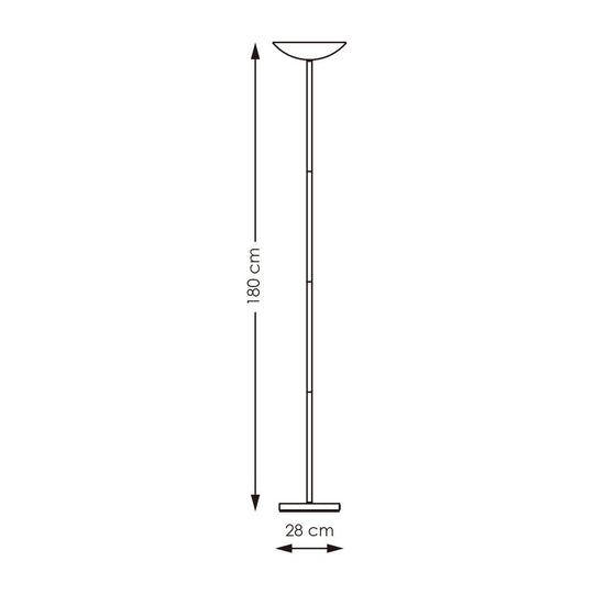 Home Sweet Home Easy 180 LED Vloerlamp - Modern Geborsteld staal