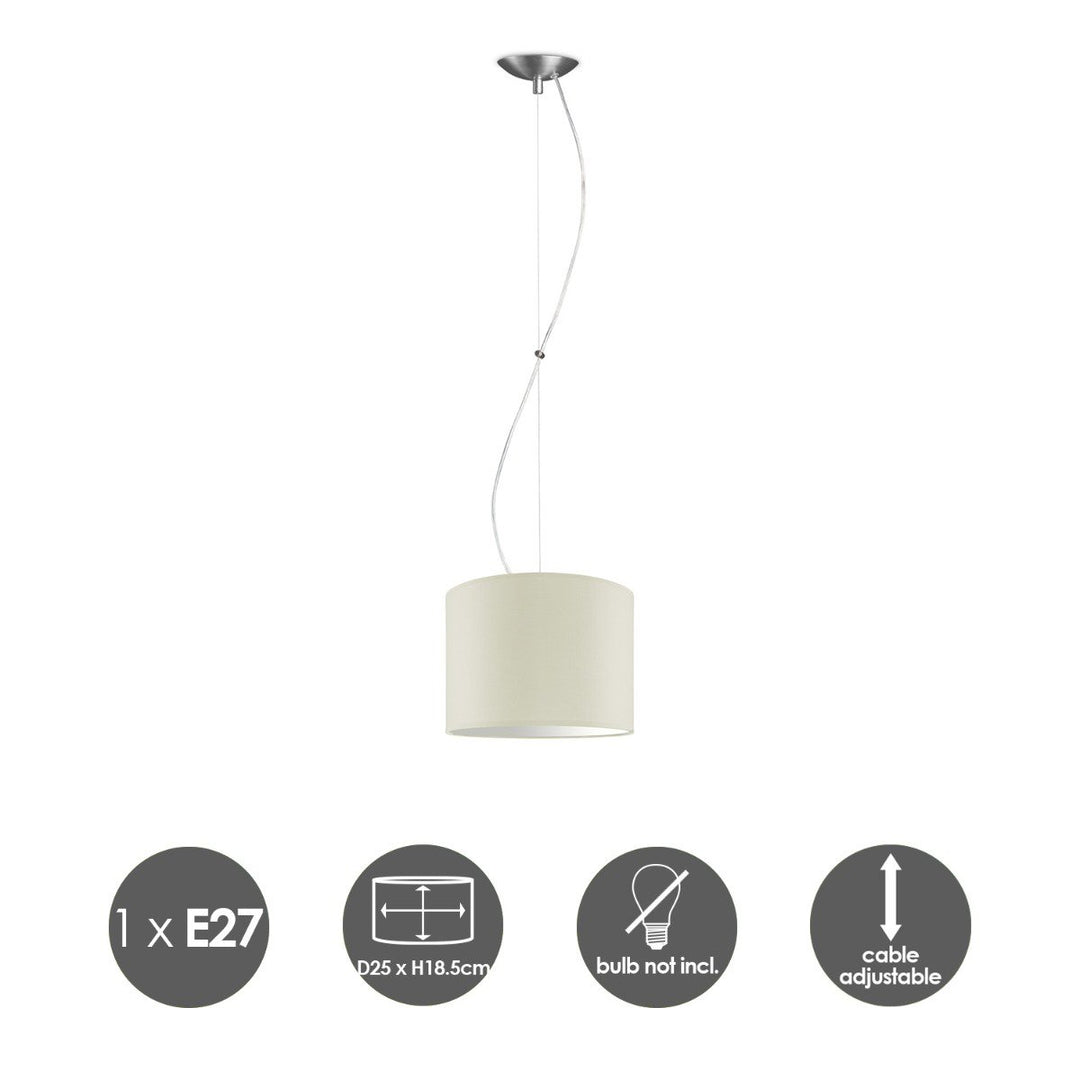 Home Sweet Home hanglamp Deluxe met lampenkap, E27, warm wit, 25cm