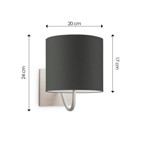 Home Sweet Home Wandlamp - Beach E27 Lampenkap antraciet 20cm