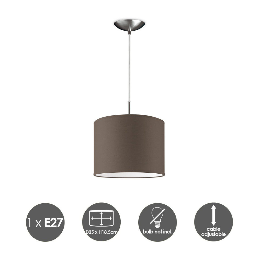 Home Sweet Home hanglamp Tube Deluxe, E27, taupe, 25cm