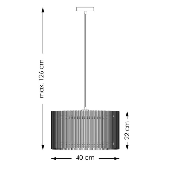 Home Sweet Home Bohemien Hanglamp Bamboe kap Ø40 x 126 cm (B X H)