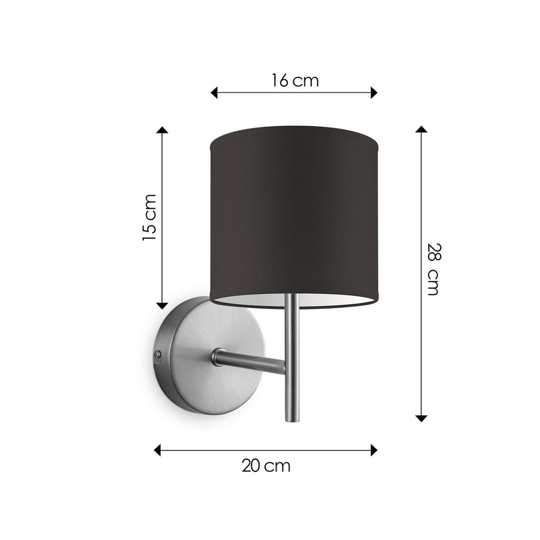 Home Sweet Home Wandlamp - Mati E27 Lampenkap chocolade 16cm