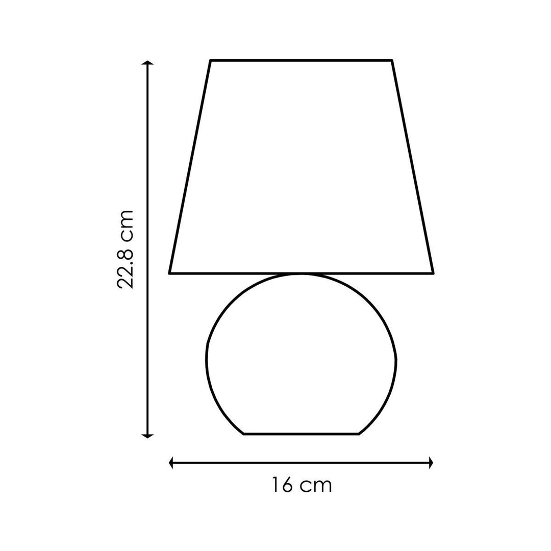 Home Sweet Home Moderne Tafellamp Isla - wit - 16/16/23cm - Bedlampje