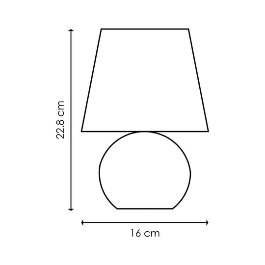 Home Sweet Home Moderne Tafellamp Isla - wit - 16/16/23cm - Bedlampje