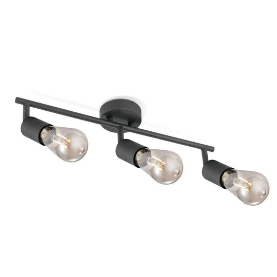 Home Sweet Home Opbouwspot Spy 3 - incl. dimbare LED lamp - zwart