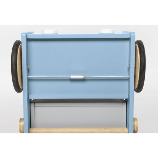 Leren loopwagen 'Kipplaster Fred', blauw