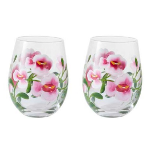 Flora Tumbler/Mocktail Glass Orchid, 450ml, 2-pack, giftbox