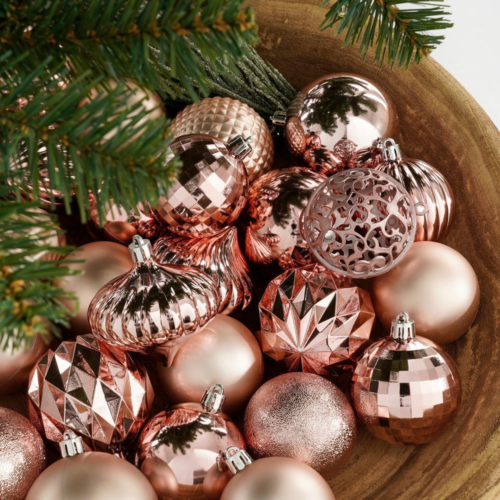 Kerstballen Set - 60 Stuks - Ø7 cm - Onbreekbaar - Roze