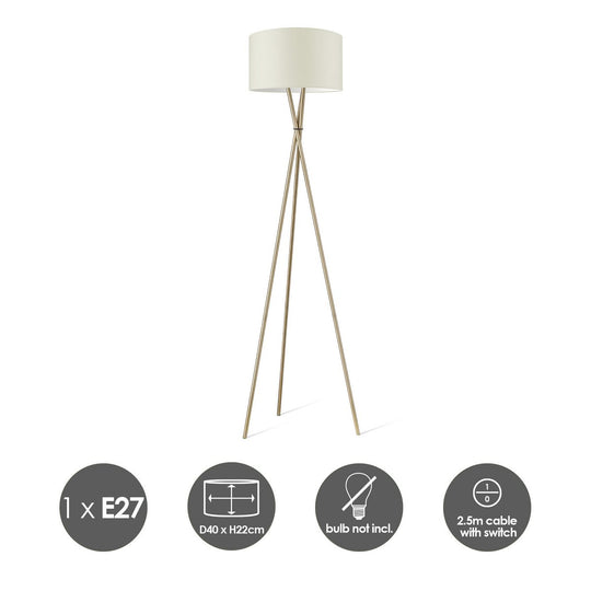 Home Sweet Home vloerlamp Bling-Legs Brons-Beige-40cm