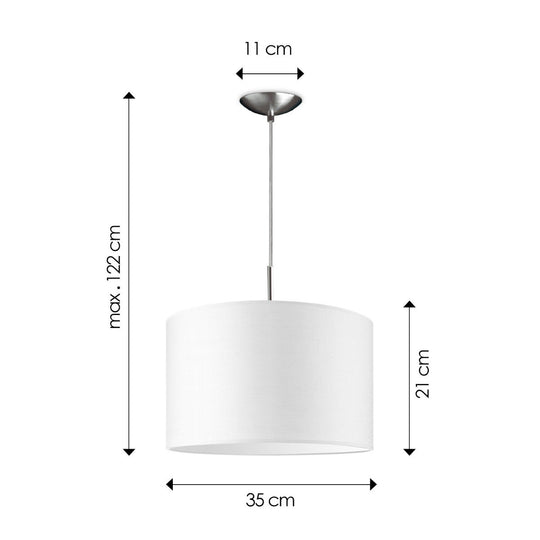 Home Sweet Home hanglamp Tube Deluxe, E27, wit, 35cm