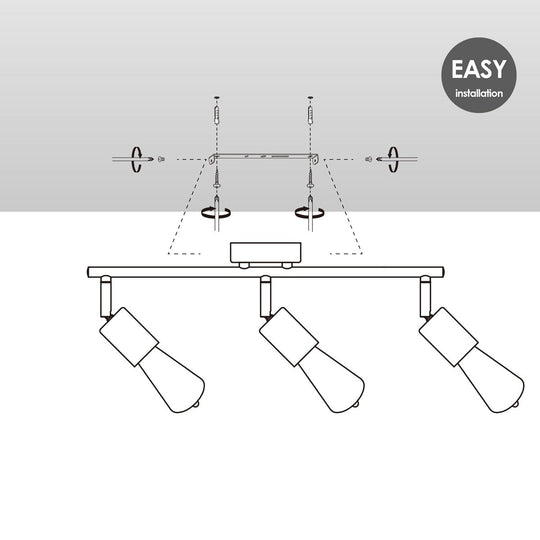 Home Sweet Home Opbouwspot Spy 3 - incl. dimbare LED lamp - zwart