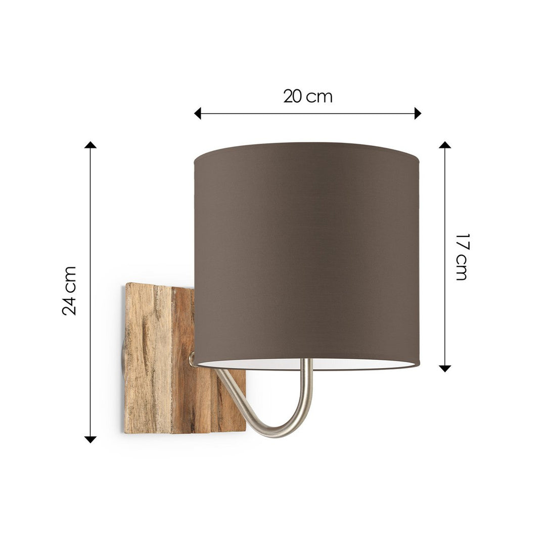 Home Sweet Home Wandlamp - Drift E27 Lampenkap taupe 20cm