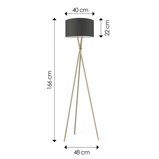 Home Sweet Home vloerlamp Bling-Legs Brons-Antraciet-40cm