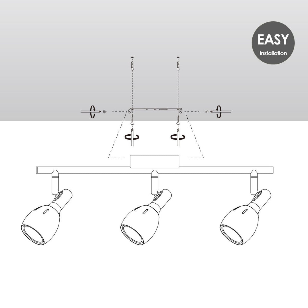 Home Sweet Home LED Opbouwspot Novi 3 - incl. dimbare LED lamp - Koper