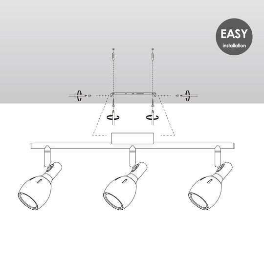 Home Sweet Home LED Opbouwspot Novi 3 - incl. dimbare LED lamp - Koper