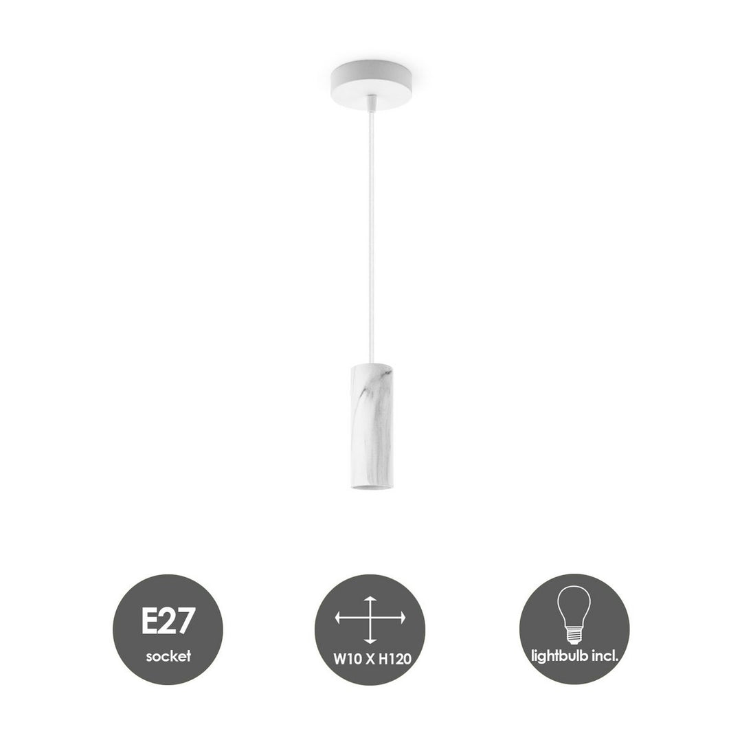 Home Sweet Home hanglamp Marmer Saga - G95 - dimbaar E27 rook