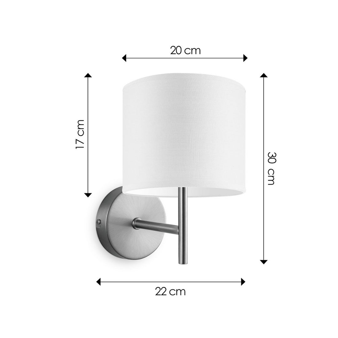 Home Sweet Home Wandlamp - Mati inclusief Lampenkap E27 wit 20x17cm