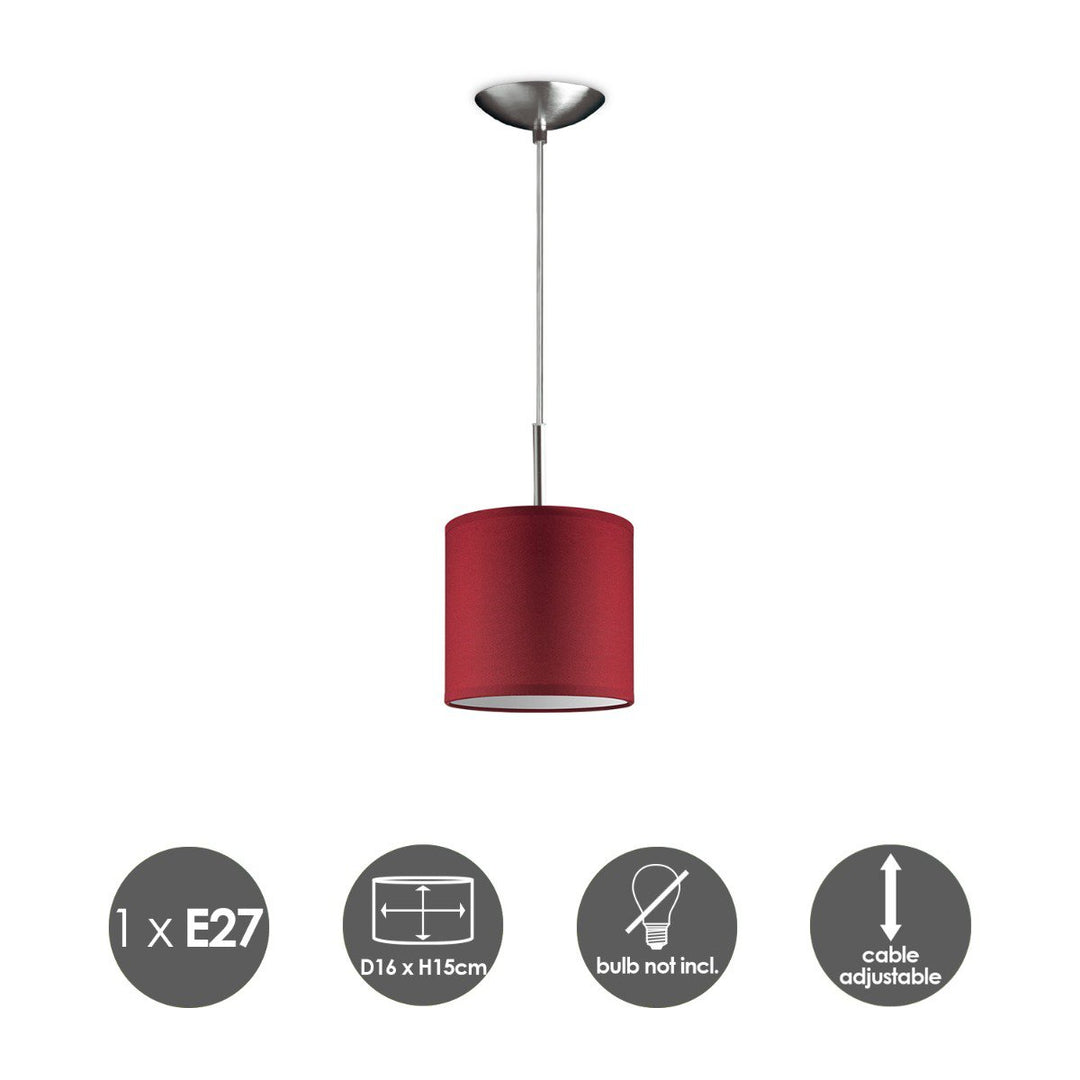 Home Sweet Home hanglamp Tube Deluxe, E27, rood, 16cm