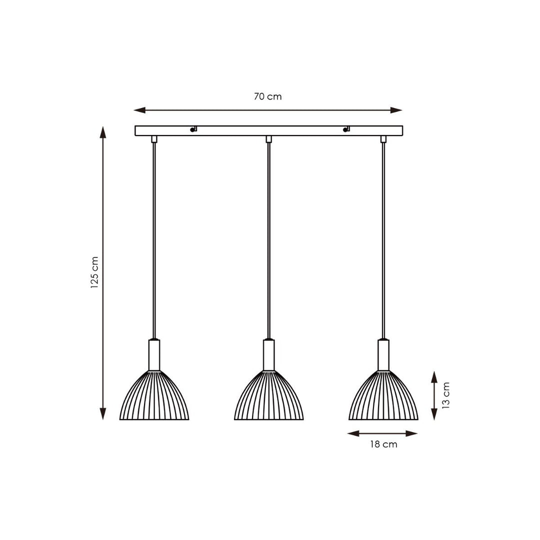 Home Sweet Home Hanglamp Credo - Messing - 70x18x125cm