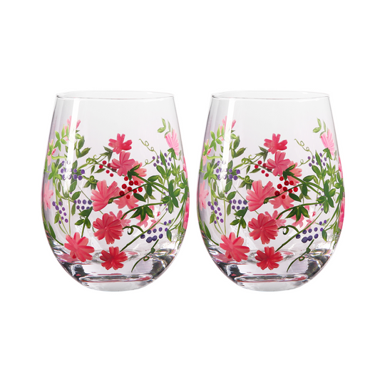 Flora Tumbler/Mocktail Glass Berries, 450ml, 2-pack, giftbox