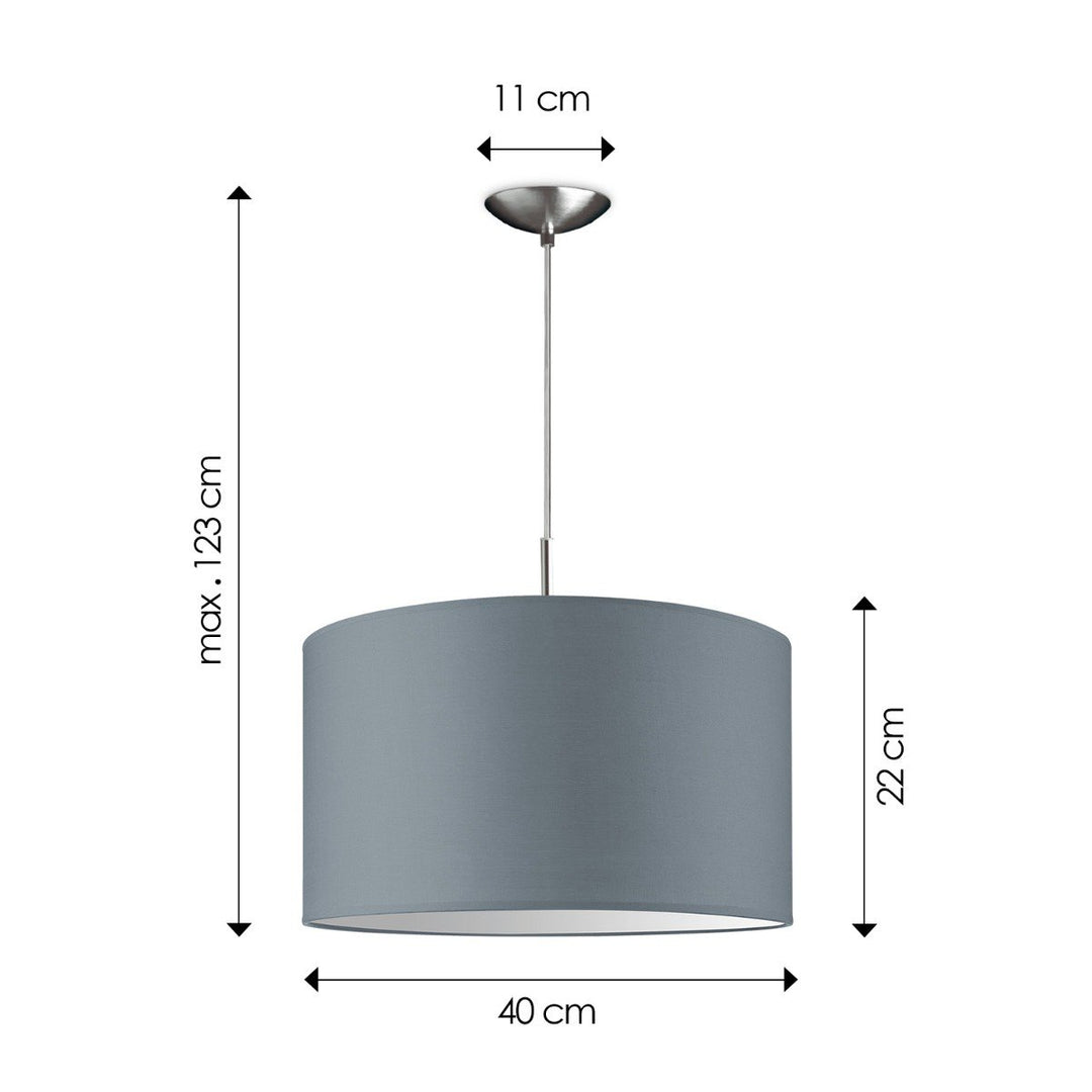 Home Sweet Home hanglamp Tube Deluxe, E27, grijs, 40cm