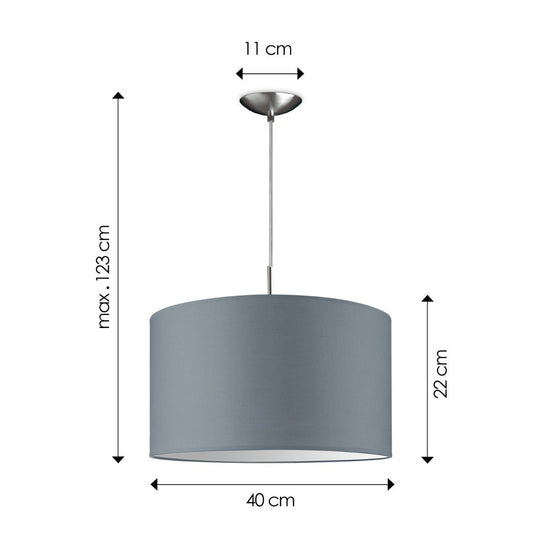 Home Sweet Home hanglamp Tube Deluxe, E27, grijs, 40cm