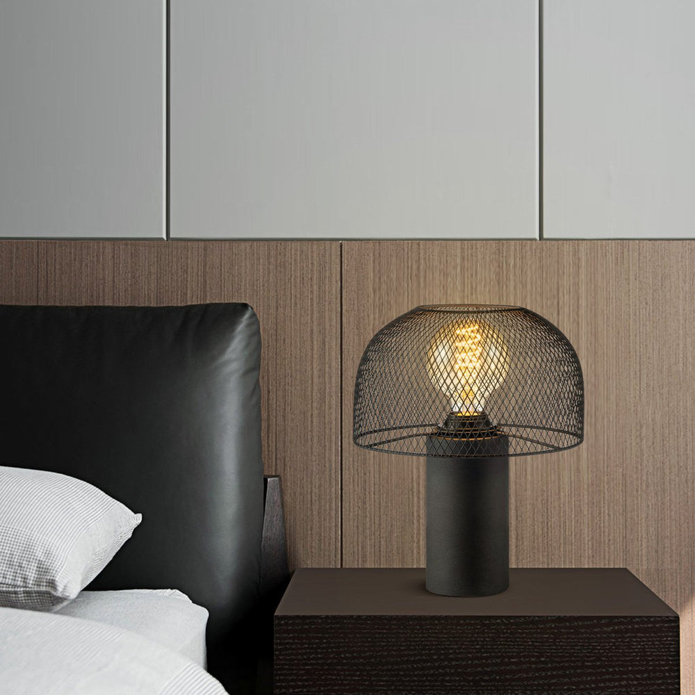 Home Sweet Home Moderne Tafellamp Mushroom Zwart - Bedlampje - Metaal