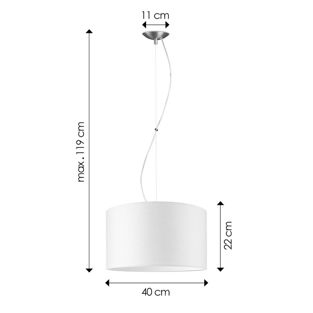 Home Sweet Home hanglamp Deluxe met lampenkap, E27, wit, 40cm