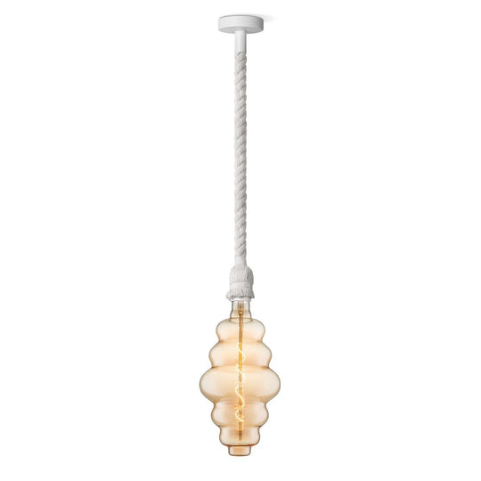 Home Sweet Home hanglamp wit Leonardo Cloud - G160 dimbaar E27 amber