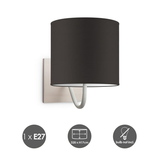 Home Sweet Home Wandlamp - Beach E27 Lampenkap chocolade 20cm