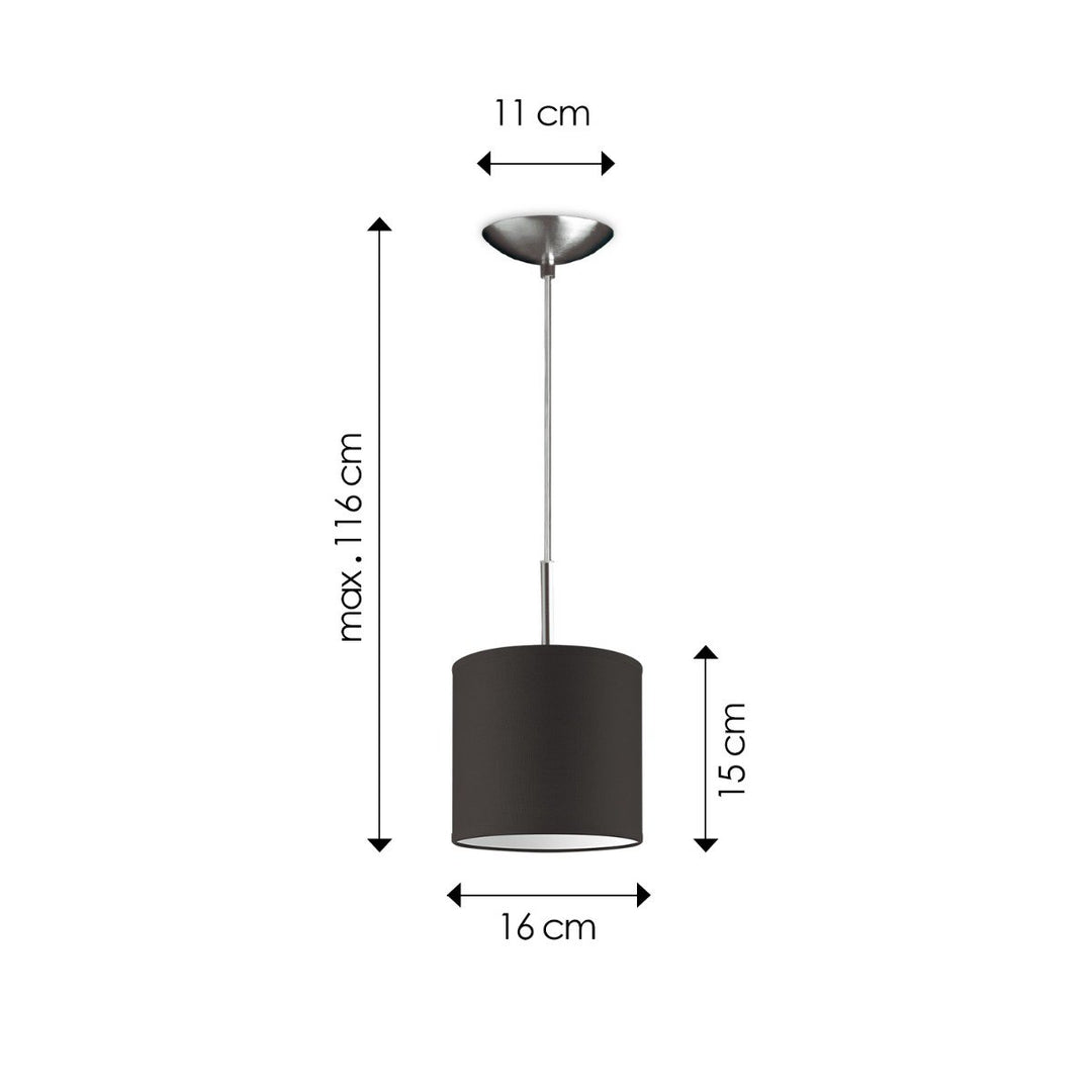 Home Sweet Home hanglamp Tube Deluxe, E27, chocolade, 16cm