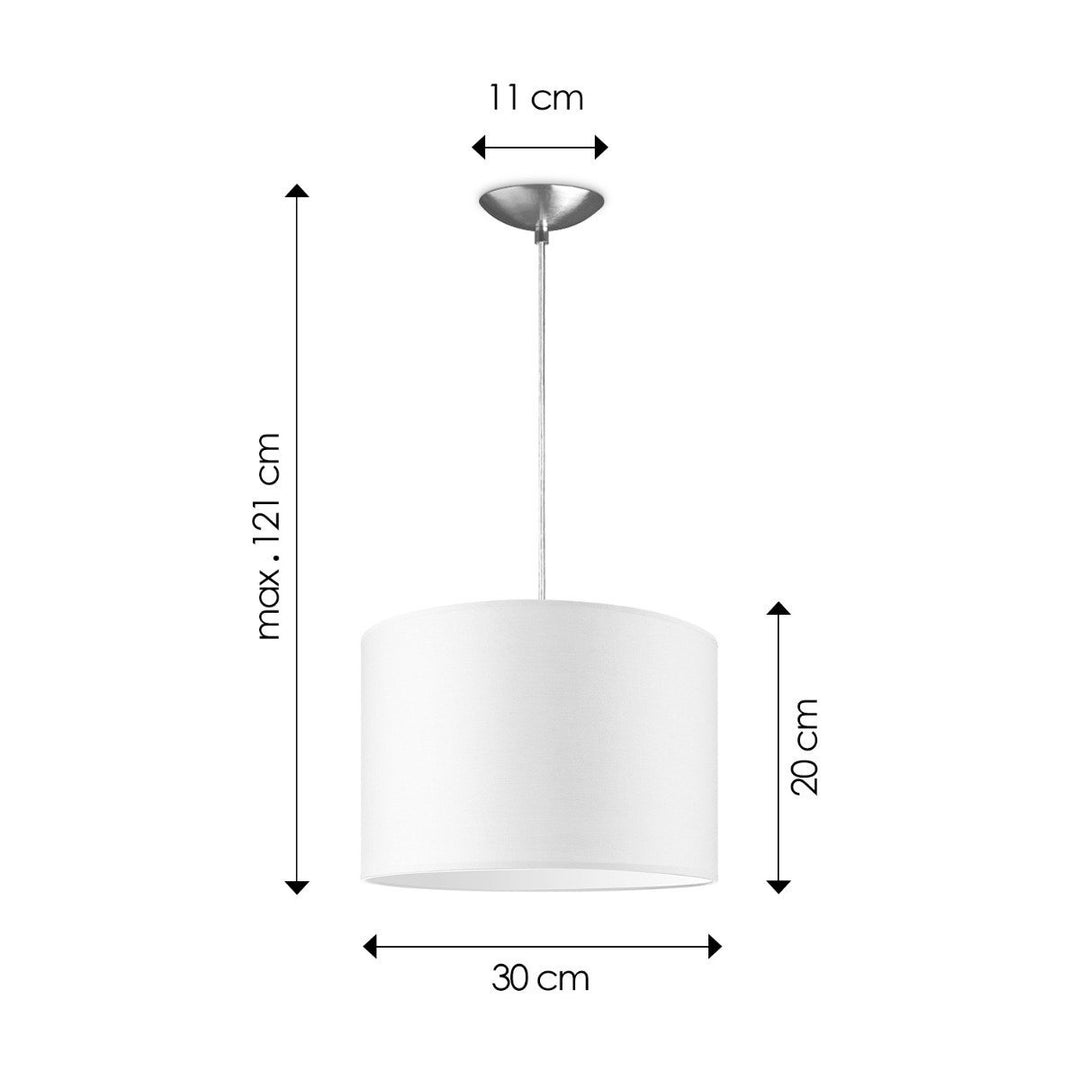 Home Sweet Home hanglamp Bling met lampenkap, E27, wit, 30cm