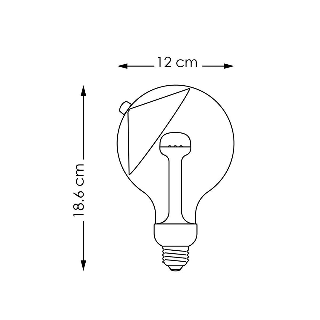 Home Sweet Home dimbare LED lamp Cone zwart-zilver G120 E27 5W 400Lm