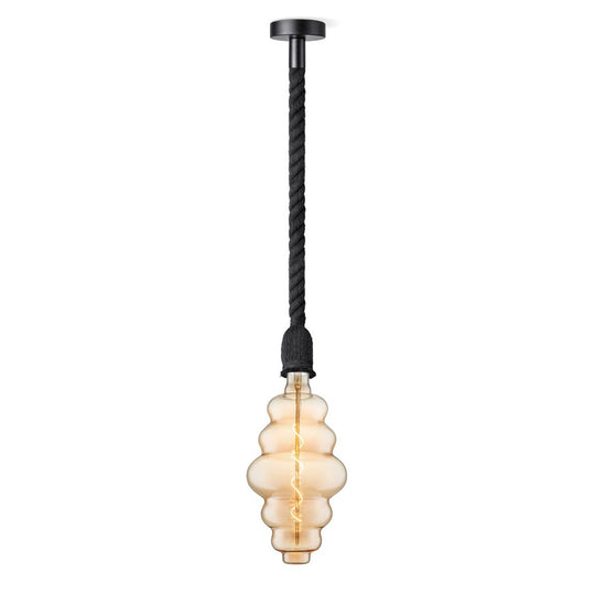 Home Sweet Home hanglamp zwart Leonardo Cloud - G160 dimbaar E27 amber