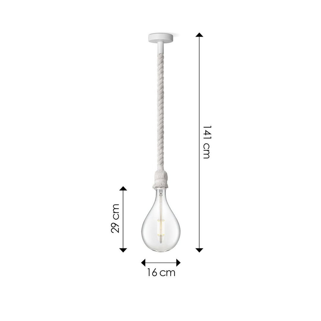 Home Sweet Home hanglamp wit Leonardo Pear - G160 - dimbaar E27 helder