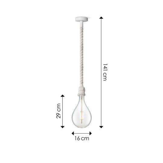 Home Sweet Home hanglamp wit Leonardo Pear - G160 - dimbaar E27 helder