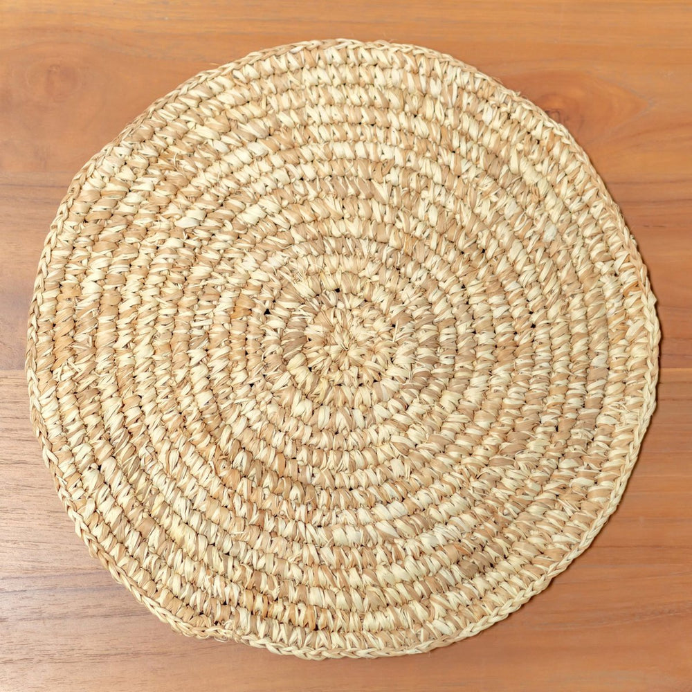 Placemat Tafelmat Rond Van Raffia (Set van 2, 4 of 6) URUP