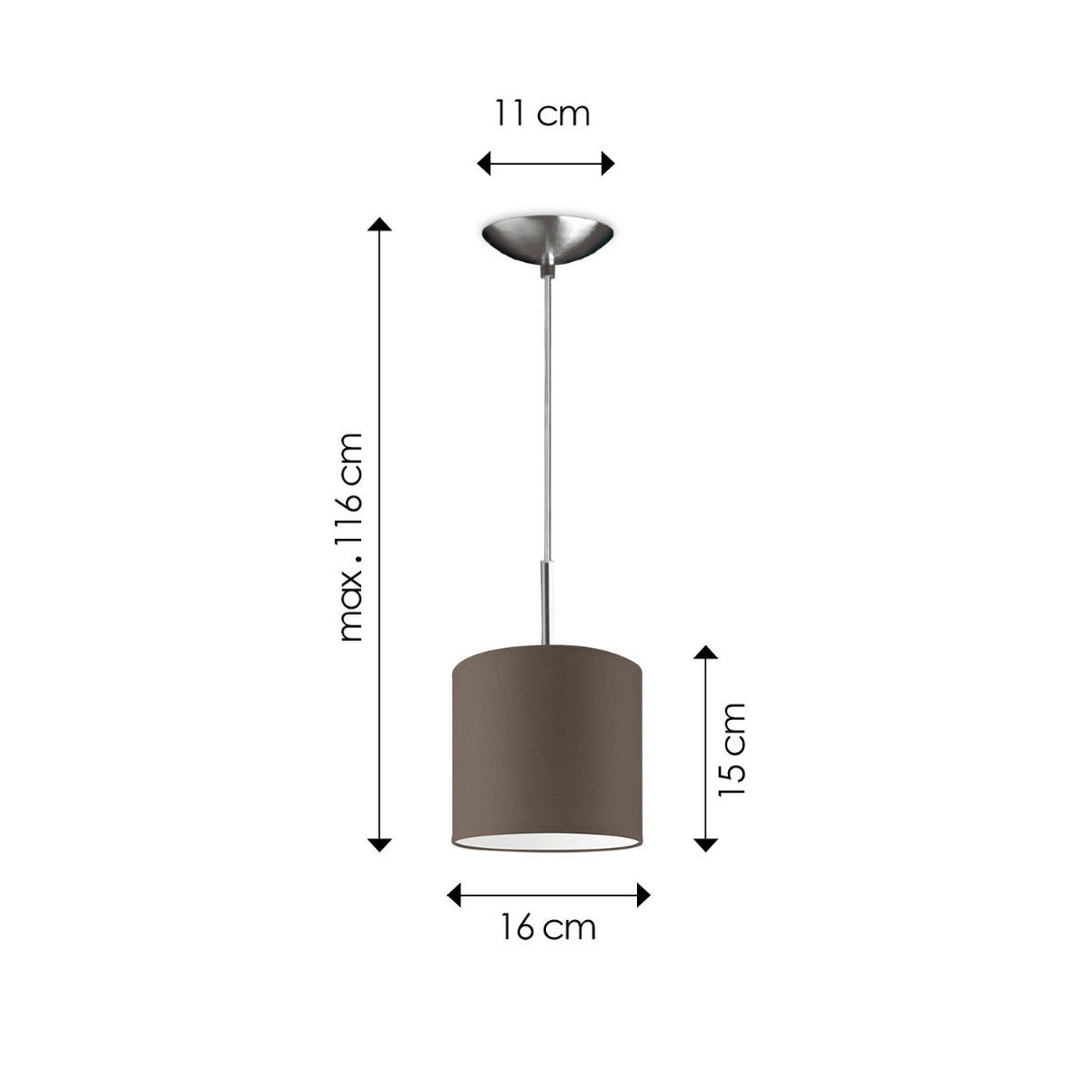 Home Sweet Home hanglamp Tube Deluxe, E27, taupe, 16cm