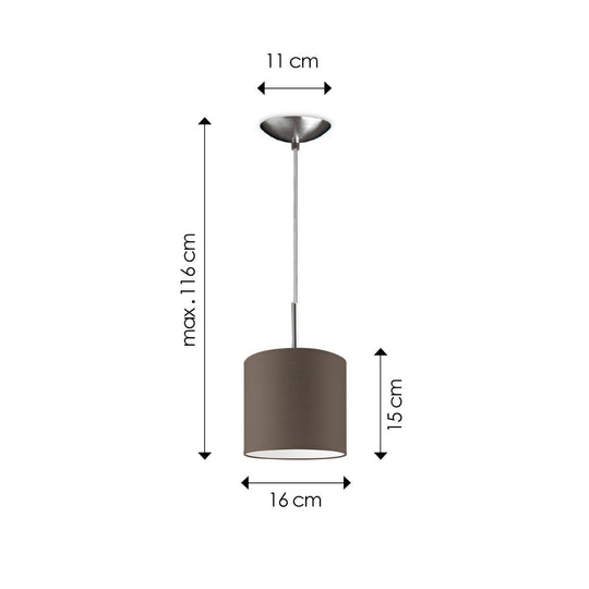 Home Sweet Home hanglamp Tube Deluxe, E27, taupe, 16cm