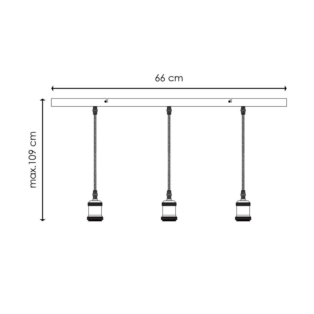 Home Sweet Home Hanglamp Basic Vintage - Messing - 66x12x109cm