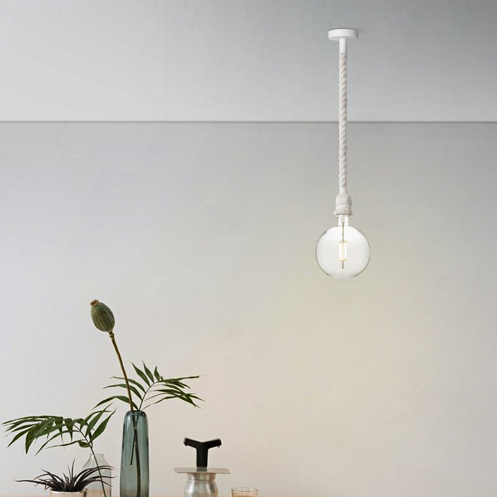 Home Sweet Home hanglamp wit Leonardo Globe G125 dimbaar E27 helder